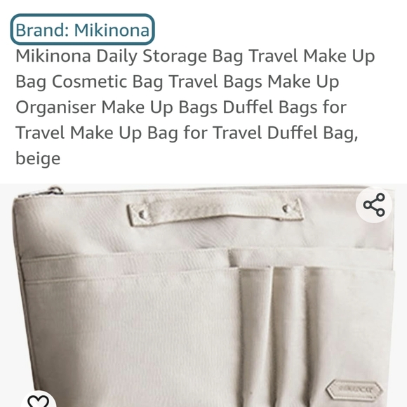 Mikinona Daily Storage Bag, Travel Make Up Bag, Cosmetic Bag, Travel Bag - Picture 5 of 14